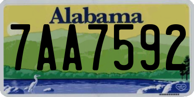 AL license plate 7AA7592