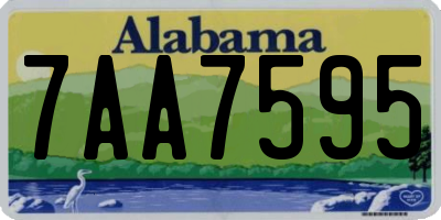 AL license plate 7AA7595
