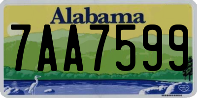 AL license plate 7AA7599