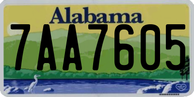 AL license plate 7AA7605