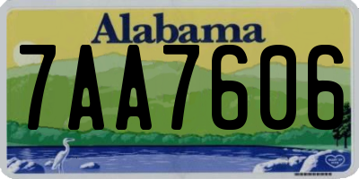 AL license plate 7AA7606