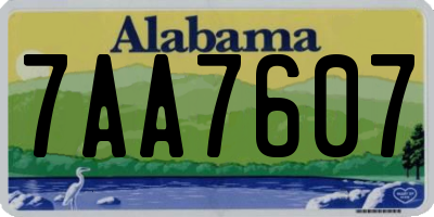 AL license plate 7AA7607