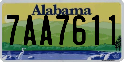 AL license plate 7AA7611