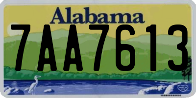 AL license plate 7AA7613
