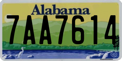 AL license plate 7AA7614
