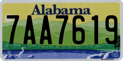 AL license plate 7AA7619