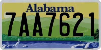 AL license plate 7AA7621