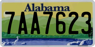AL license plate 7AA7623