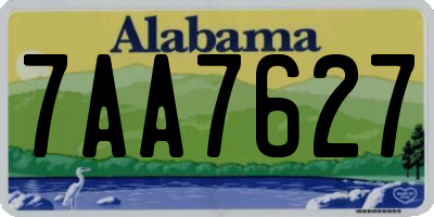 AL license plate 7AA7627