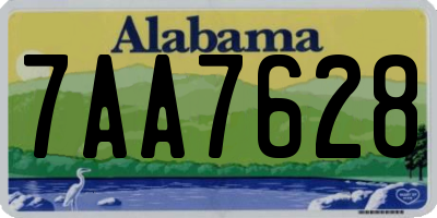 AL license plate 7AA7628