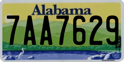 AL license plate 7AA7629