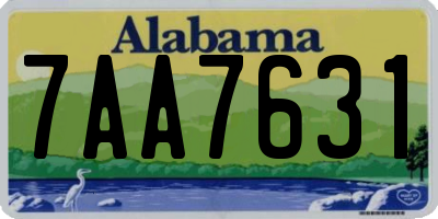 AL license plate 7AA7631