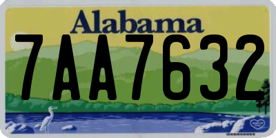 AL license plate 7AA7632
