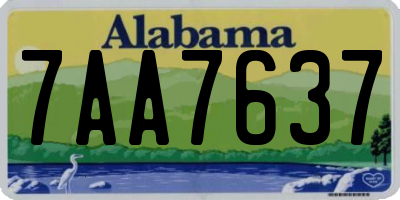 AL license plate 7AA7637