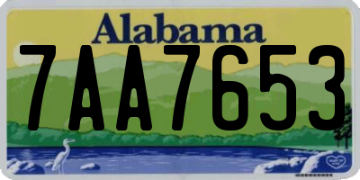 AL license plate 7AA7653