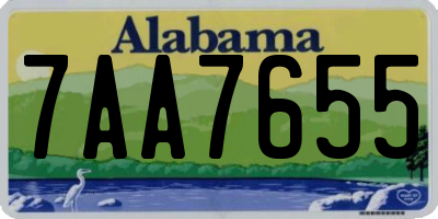 AL license plate 7AA7655