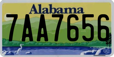 AL license plate 7AA7656
