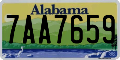 AL license plate 7AA7659