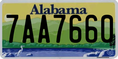 AL license plate 7AA7660