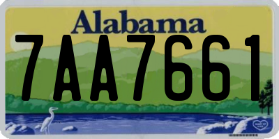 AL license plate 7AA7661