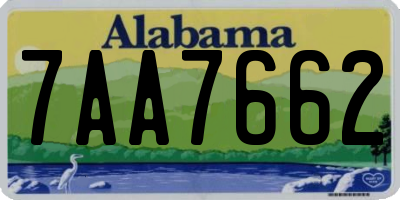 AL license plate 7AA7662