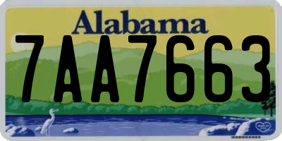 AL license plate 7AA7663