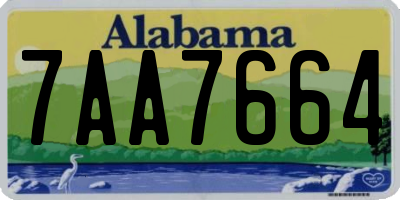 AL license plate 7AA7664