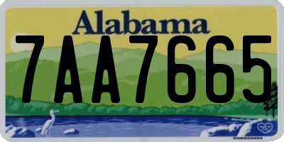 AL license plate 7AA7665
