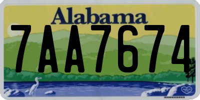 AL license plate 7AA7674
