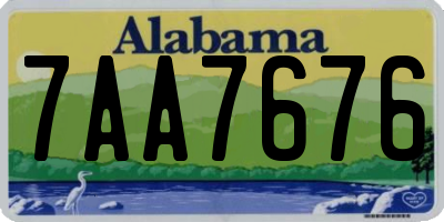 AL license plate 7AA7676