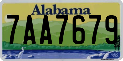 AL license plate 7AA7679