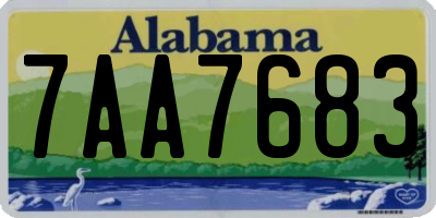 AL license plate 7AA7683