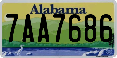 AL license plate 7AA7686