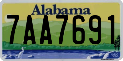 AL license plate 7AA7691