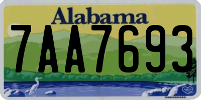 AL license plate 7AA7693