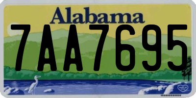 AL license plate 7AA7695