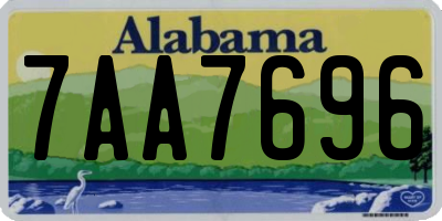 AL license plate 7AA7696