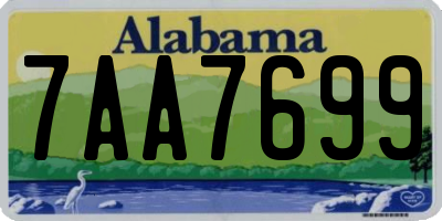 AL license plate 7AA7699