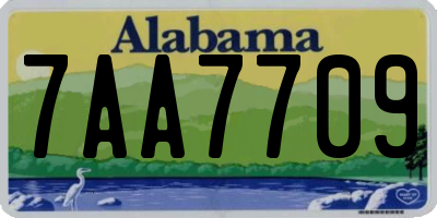 AL license plate 7AA7709