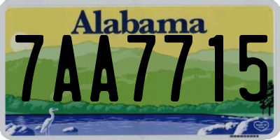 AL license plate 7AA7715
