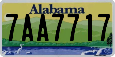 AL license plate 7AA7717