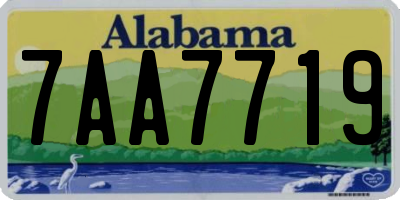 AL license plate 7AA7719