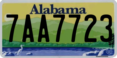 AL license plate 7AA7723