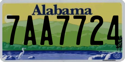 AL license plate 7AA7724