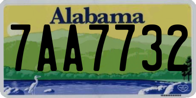 AL license plate 7AA7732