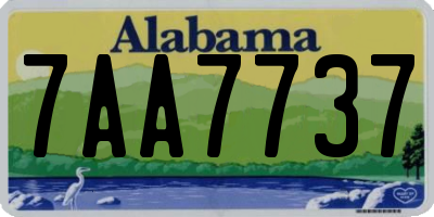 AL license plate 7AA7737