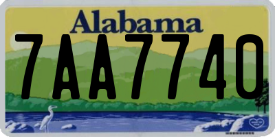 AL license plate 7AA7740