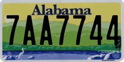 AL license plate 7AA7744
