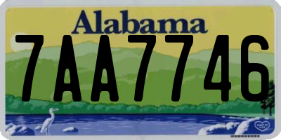 AL license plate 7AA7746