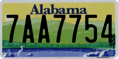 AL license plate 7AA7754